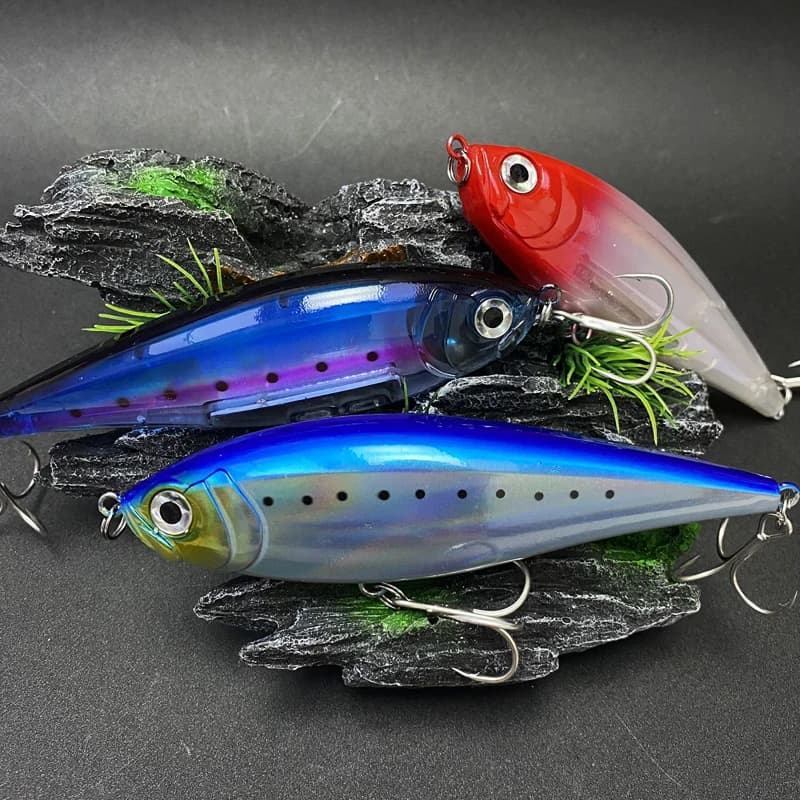 Leurre pencil 130mm 48g flottant pour truite de mer - Twitchbait 3D pêche au twitch saltwater