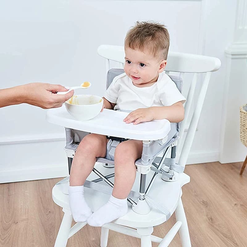 Chaise bébé pêche pliante avec plateau - Siège enfant sécurisé pour pêche en famille plage