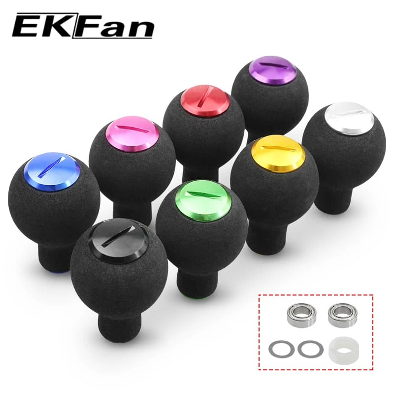 Poignées EKFan EVA pour moulinets Dawa Shimano - Forme gourde ergonomique pour pêche au lancer
