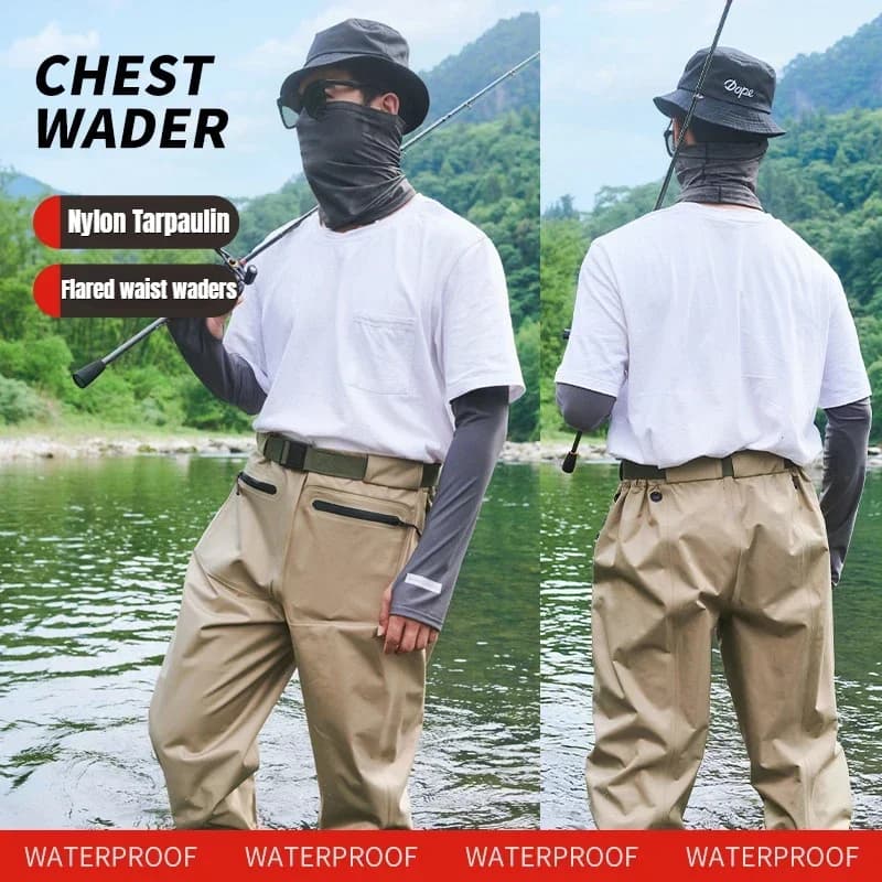 Combinaison de pêche respirante avec bottes intégrées - Waders imperméables pour hommes