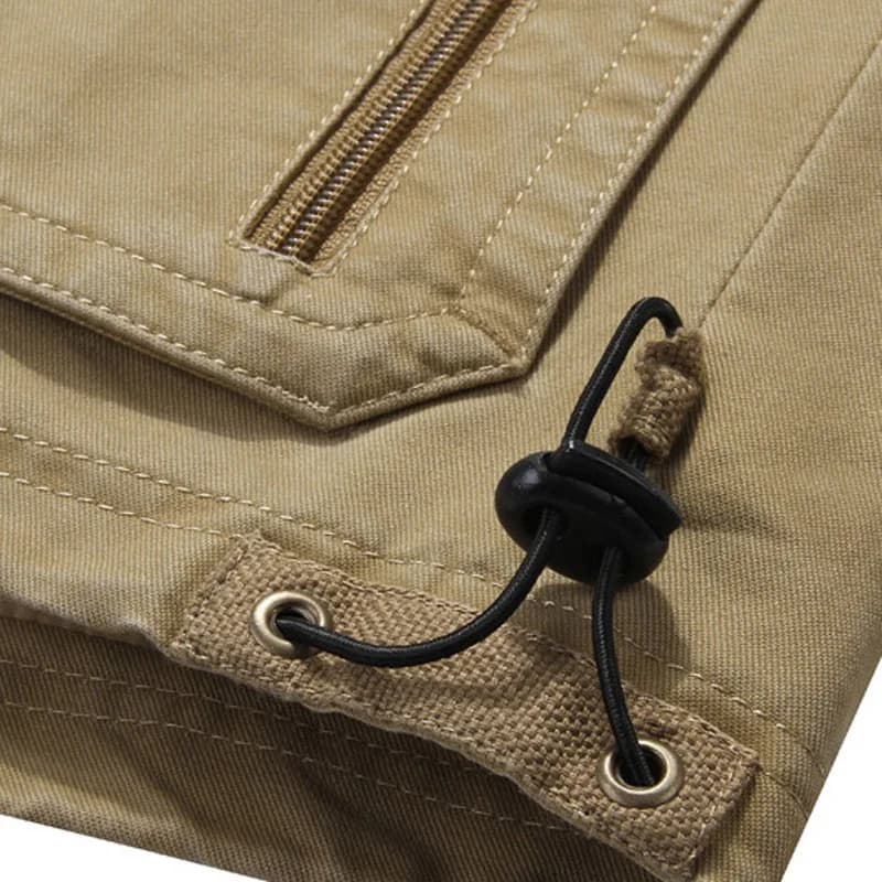 Veste sans manches homme automne tactique photographe multi-pockets coton décontractée grande taille