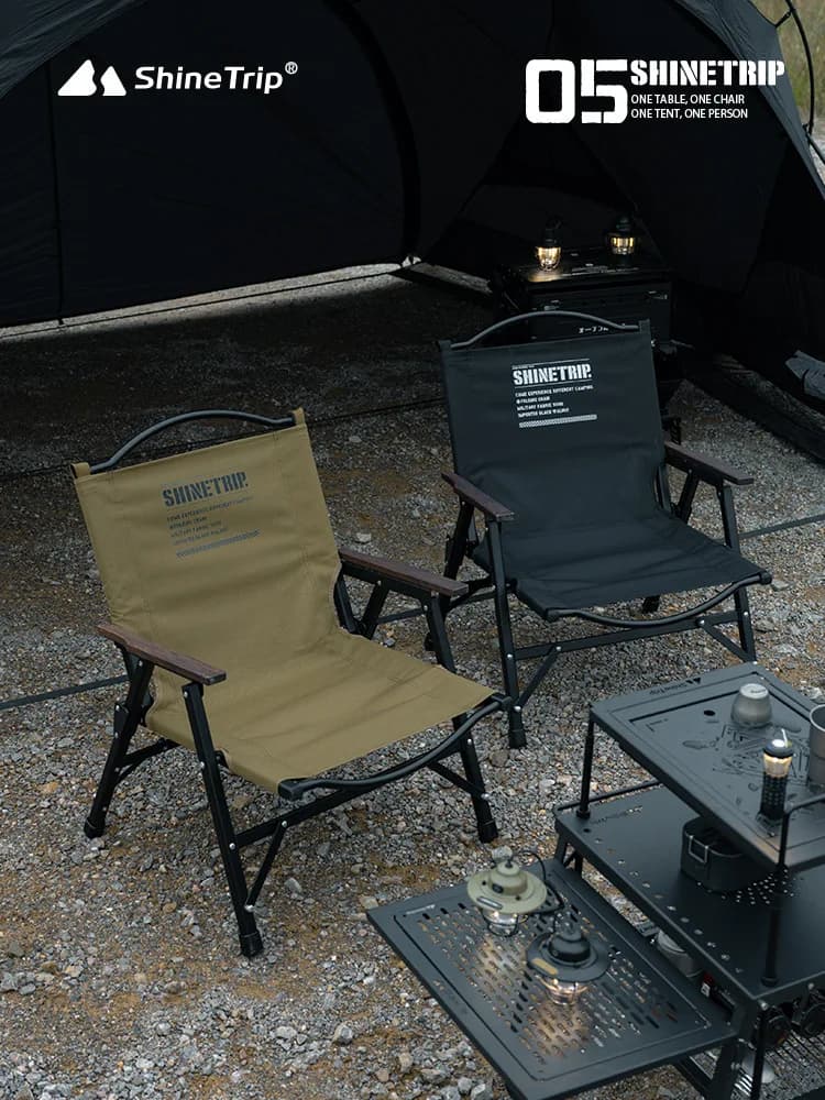 Chaise de pêche pliante ultra-légère ShineTrip Outdoor Tactical - Chaise Kermit aluminium portable
