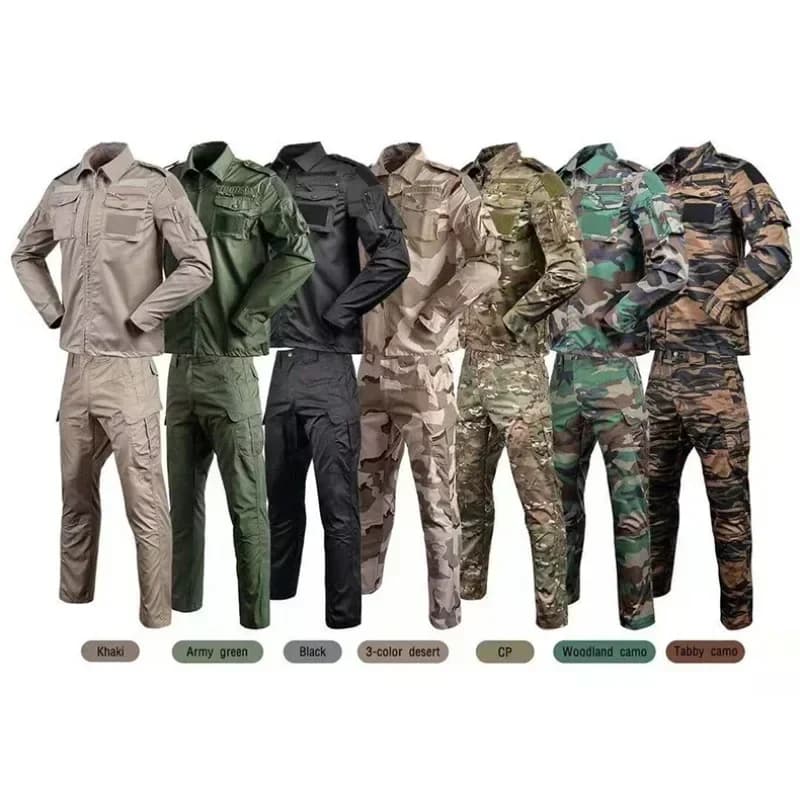 Ensemble tactique BDU shirt pantalon uniforme camouflage pêche chasse airsoft entraînement