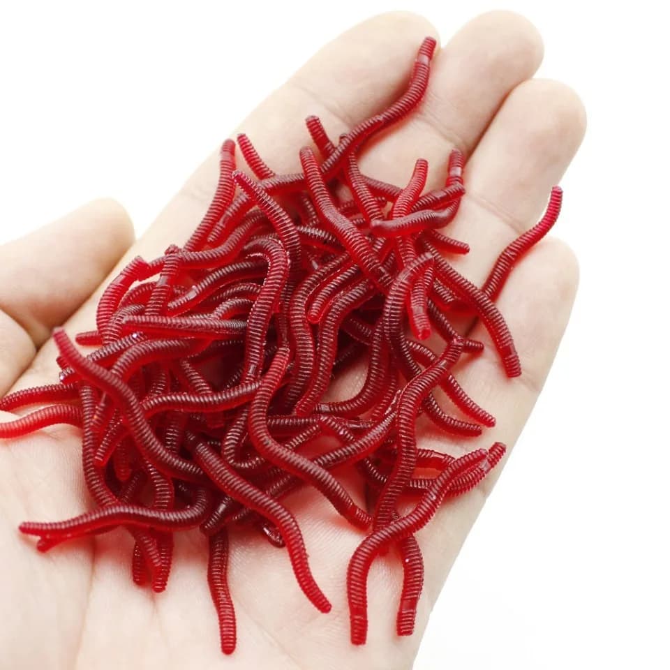Leurre souple simulation ver 4cm 0.3g, appât artificiel lifelike avec odeur poisson pour carnassiers