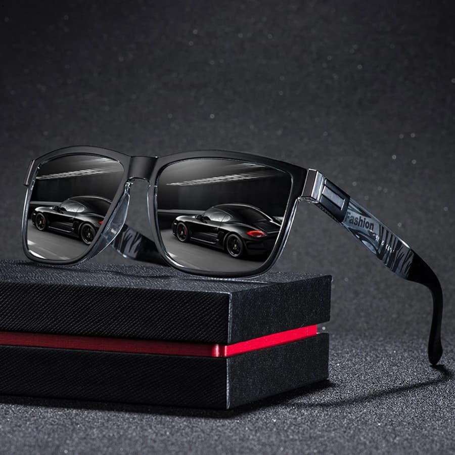 Lunettes de pêche carrées tendance homme femme - Conduite, outdoor léger avec coloris vibrants et protection optimale