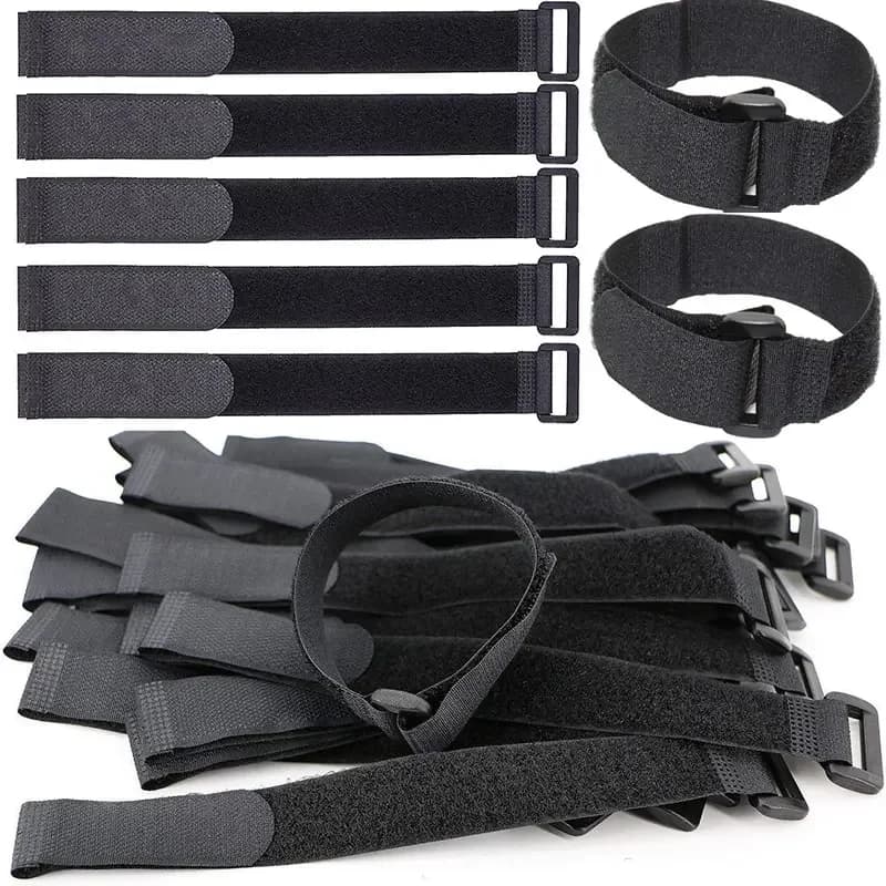 Sangles réglables nylon 5/10 pièces pour rangement matériel pêche - Attaches câbles réutilisables
