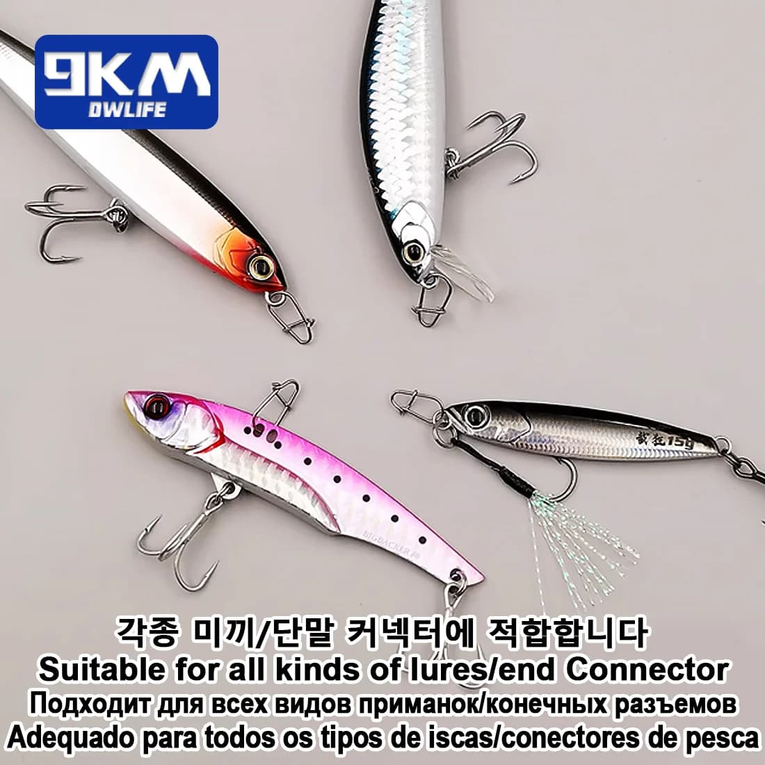 Mousquetons pêche rapides 50-200 pièces - Clips pour crankbaits et leurres eau salée