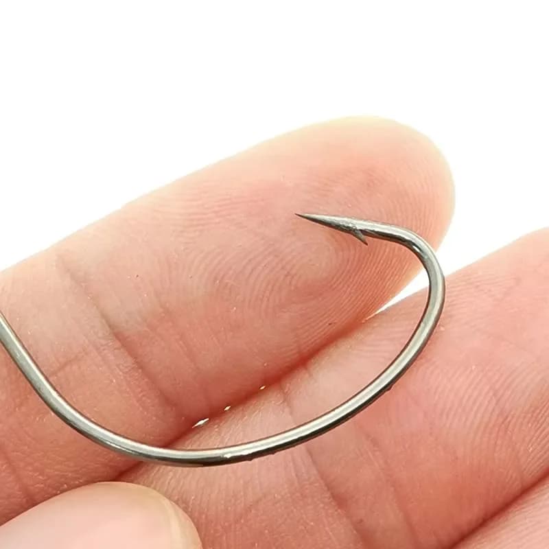 10 hameçons wide gap pour montages wacky rig et neko rig avec leurres senko - Hameçons acier carbone