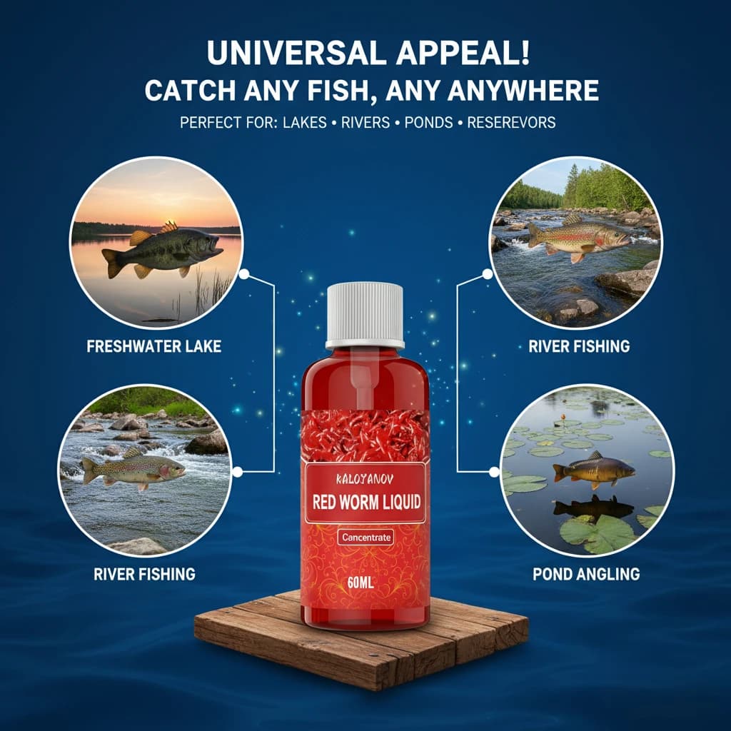 Attractant liquide vers de sang concentré 60ml extrait bloodworm pour pêche carpe match rapide