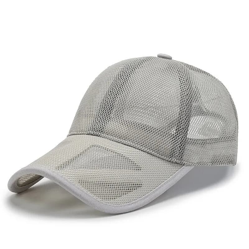 Casquette pêche mesh respirant été homme femme visière ajourée protection solaire