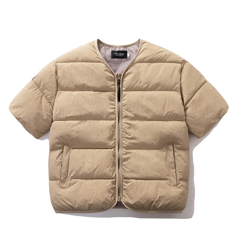 Veste matelassée couple homme femme hiver pêche mode coréenne demi-manches chaud