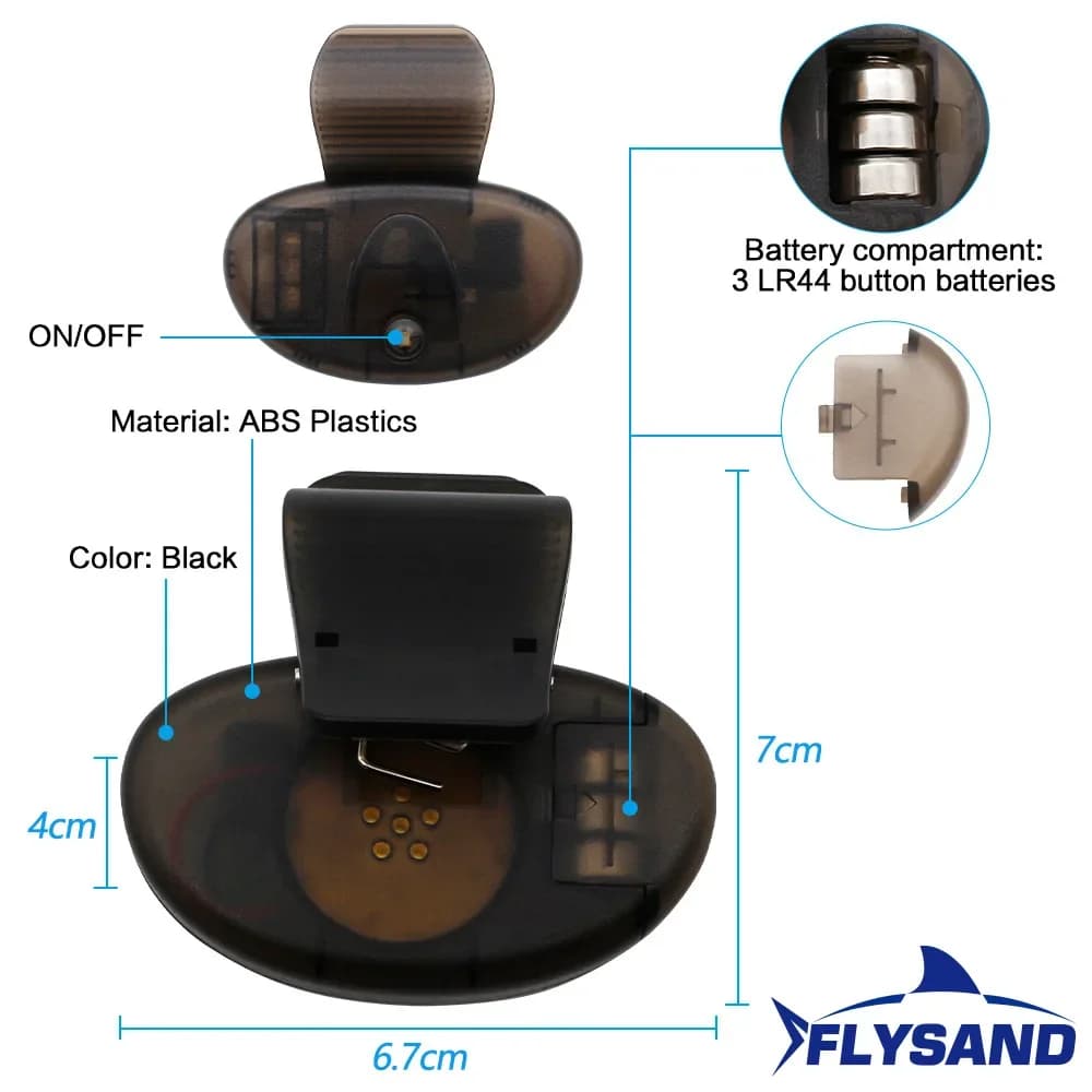 Alarme de touche électronique FLYSAND avec buzzer et LED pour pêche jour et nuit - Accessoires