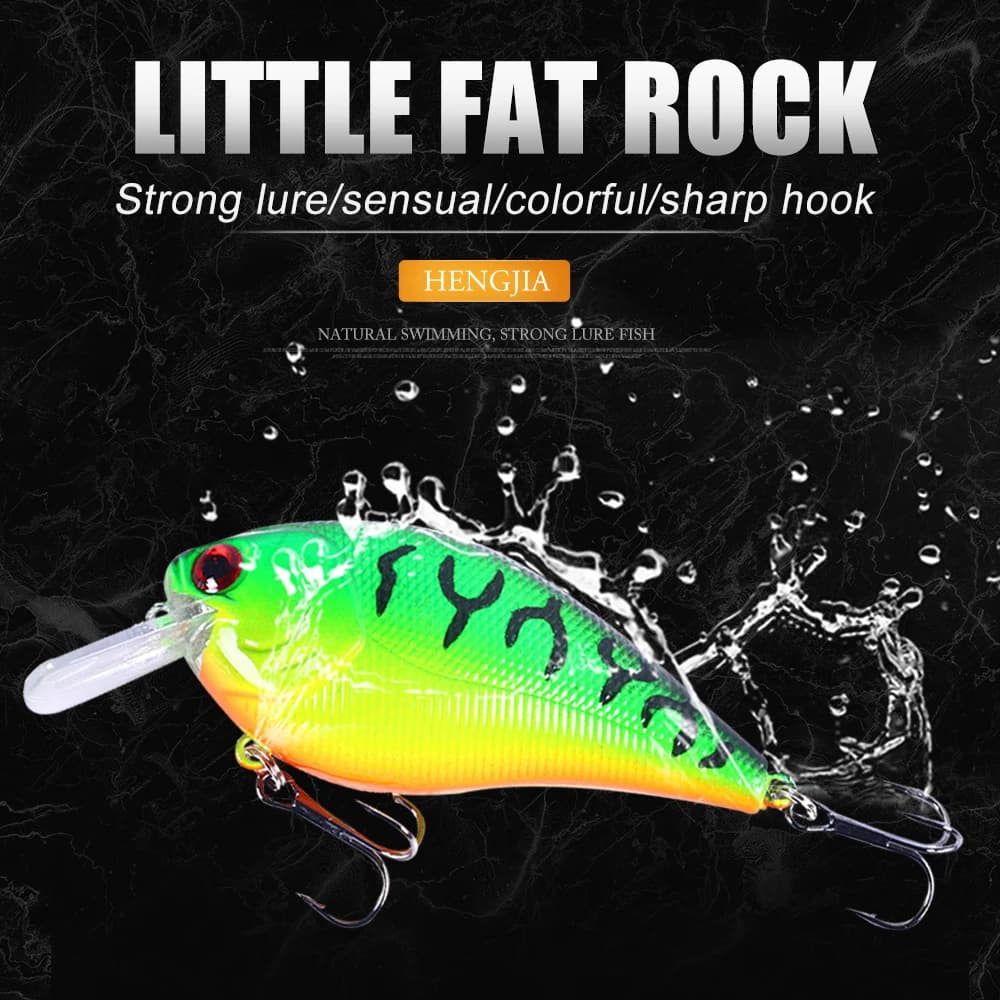 Leurre dur HENGJIA 8.5cm 15g pour brochet et perche, leurre crankbait shallow à billes bruiteuses, 6 coloris disponibles