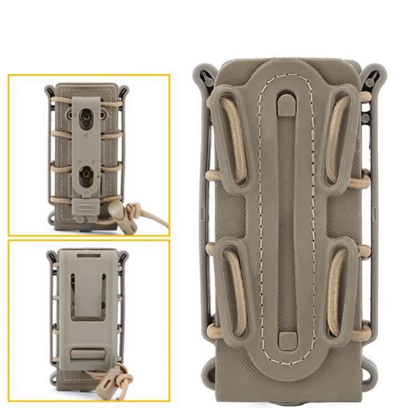 Set 2 pochettes chargeurs MOLLE universelles - Pour munitions 5.56 à 9mm en pêche tactique