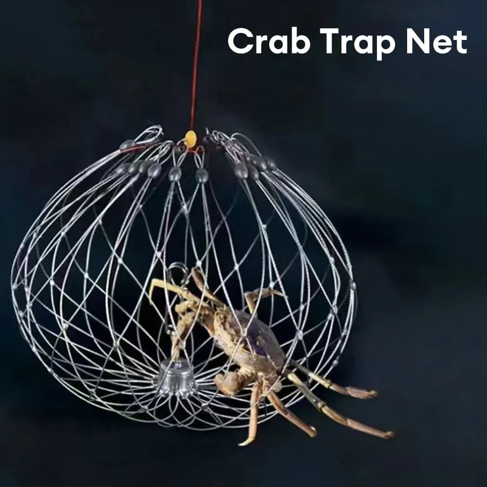 Piège à poissons et crabes automatique en acier pour pêche en mer et eau salée