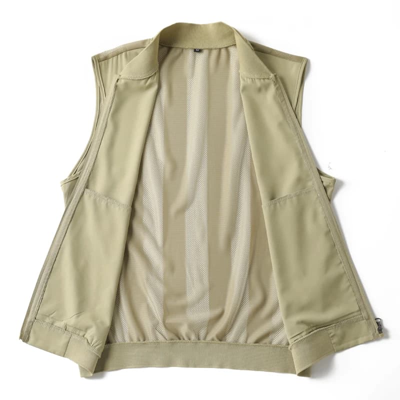 Gilet respirant homme été - Séchage rapide pêche et randonnée - Maille légère - Veste sans manches sport
