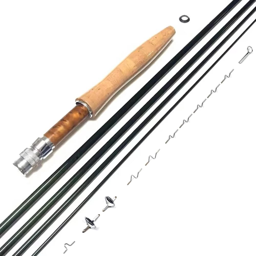 Kit canne à mouche DIY NooNRoo IM8 9ft 3-6WT blank cambo - Kit montage canne mouche professionnelle avec grip liège
