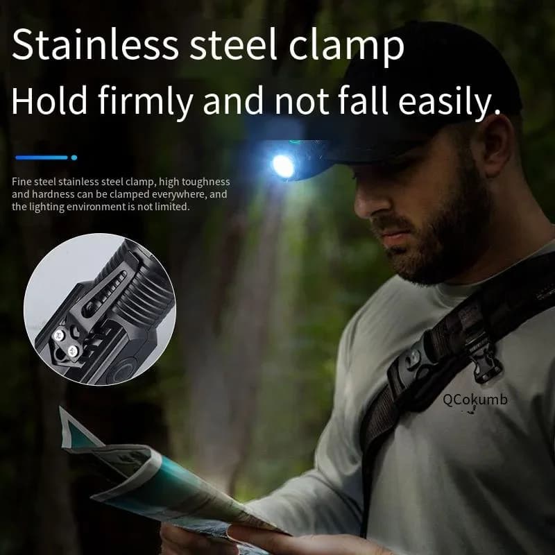 Mini lampe torche 3 LED rechargeable USB avec clip stylo pour pêche, EDC et dépannage urgent