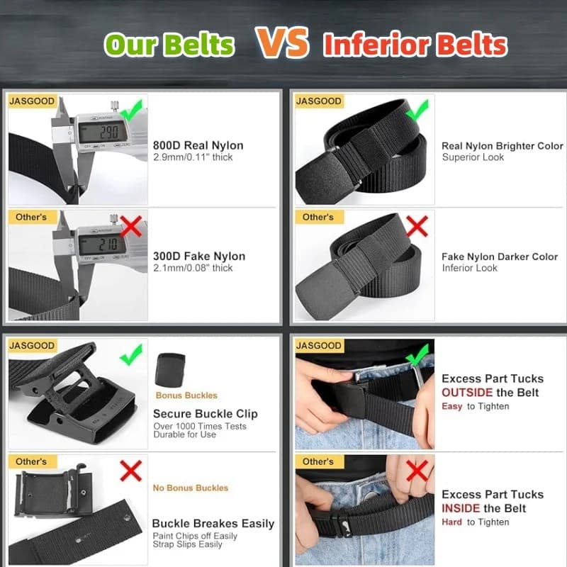 Ceinture militaire tactique nylon 2 pack toile outdoor pêche ceinture cadeau homme boucle plastique