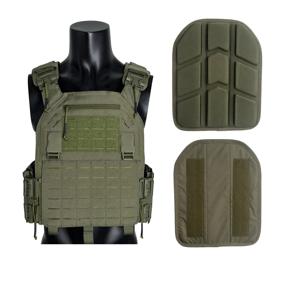 Gilet tactique multifonction nylon 1000D - Découpe laser - Remplissage EVA - LAVC modulaire pêche