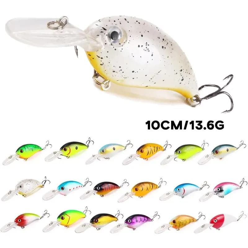 Leurre crankbait 13.6g 10cm minnow yeux 3D pour pêche brochet perche black bass carpe