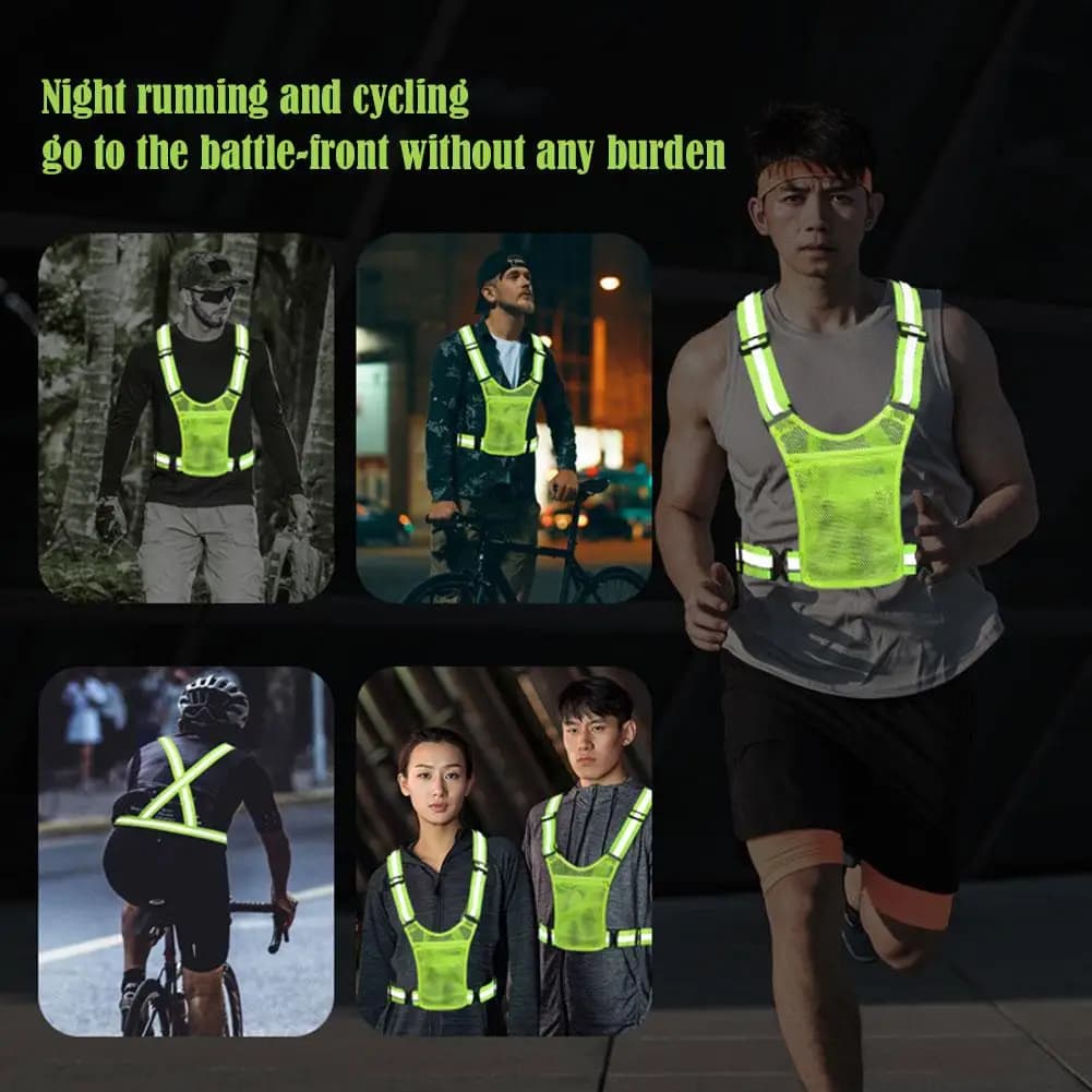 Gilet de sécurité réfléchissant avec rangement - Veste ajustable légère pour pêche, cyclisme et sports outdoor