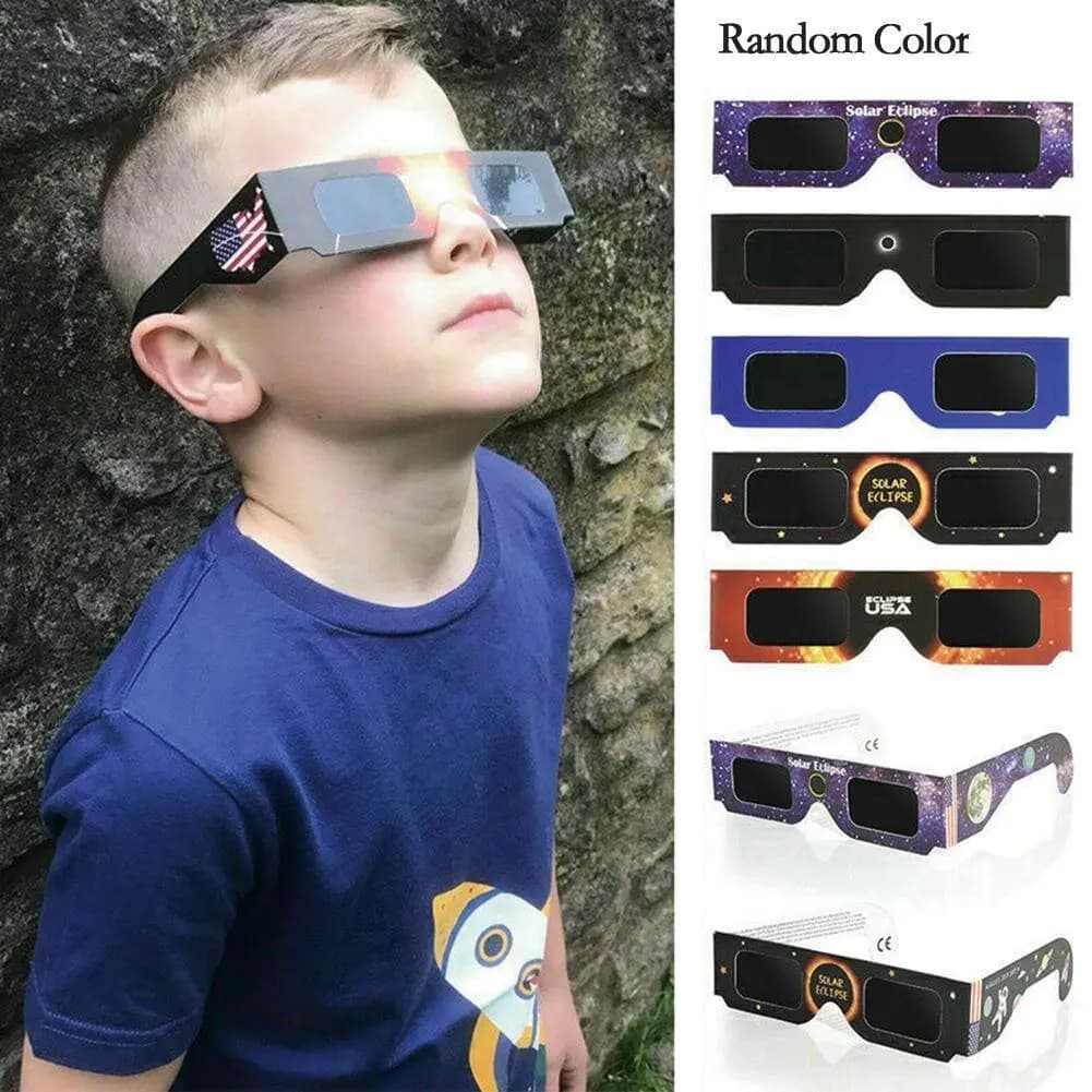 Lunettes papier éclipse solaire anti-UV protection yeux observation astronomie pêche