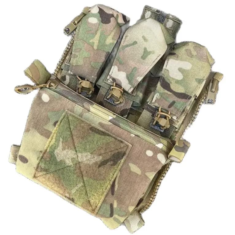 Gilet tactique pêche FCPC V5 camouflage MC complet avec pochette petite taille équipement extérieur