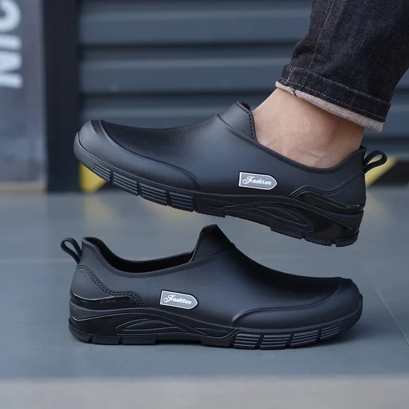 Bottes de pluie homme mode courtes antidérapantes extérieur résistantes chef construction