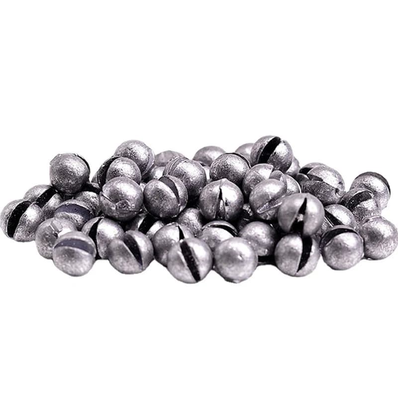 Set de plombs de pêche à mors ouvert - Accessoires de pêche avec clips et plombs ronds