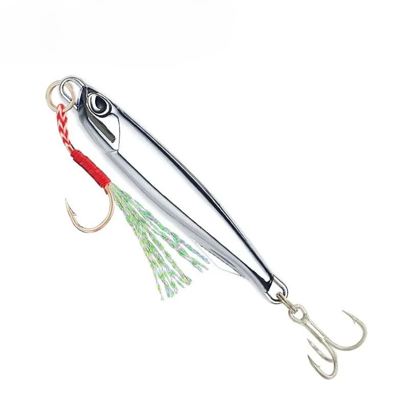 Lot de 10 leurres métalliques jig 30g 40g pour pêche en mer, appâts cuillère brillants pour