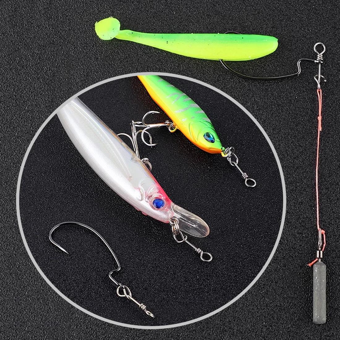 Snap Fishing 50-200Pcs - Connecteurs Rapides pour Leurres, Clips Inox Résistants Eau Salée