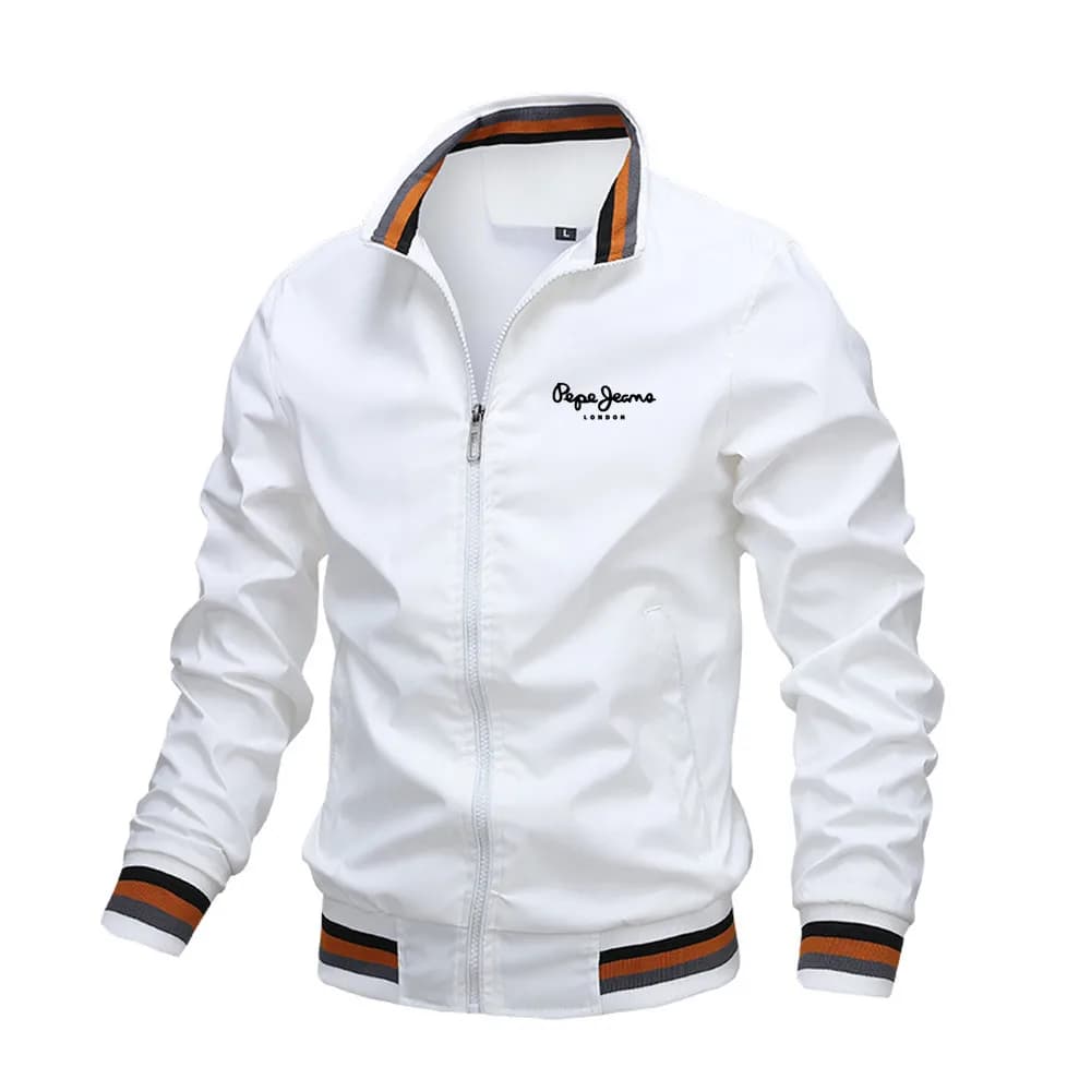 Veste bomber homme pêche waterproof col montant sport outdoor automne hiver pêche tous temps