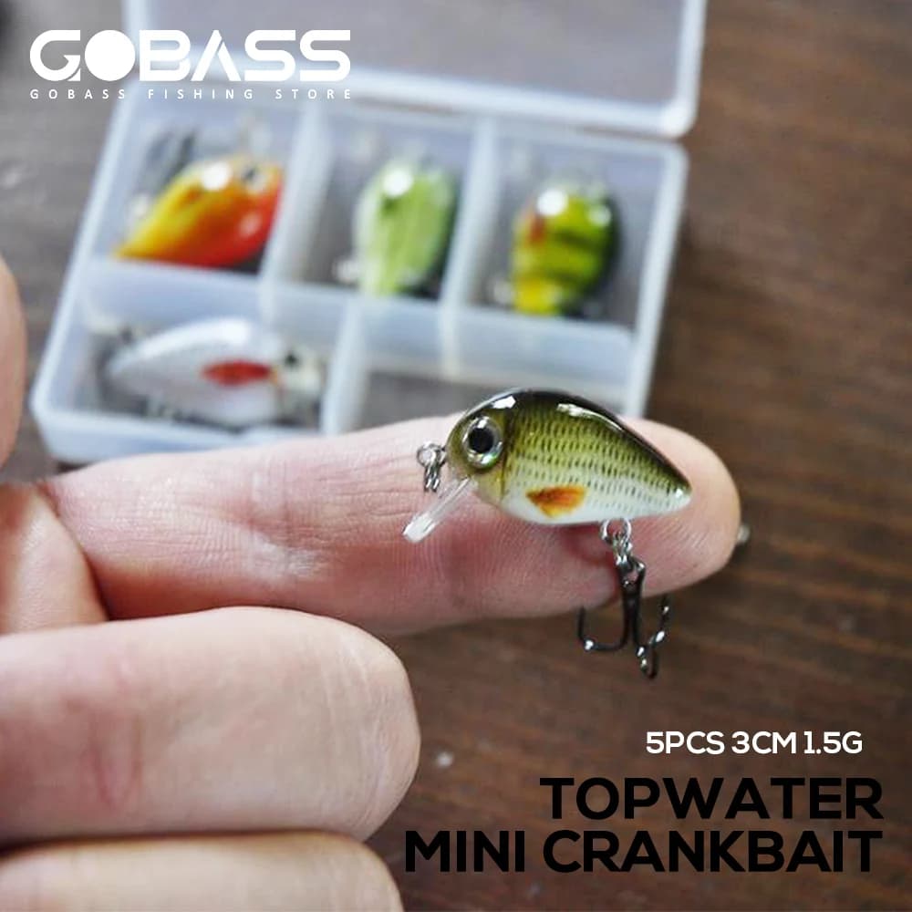 Leurre pêche carnassiers 5 mini crankbaits 3cm pour brochet black-bass leurres topwater