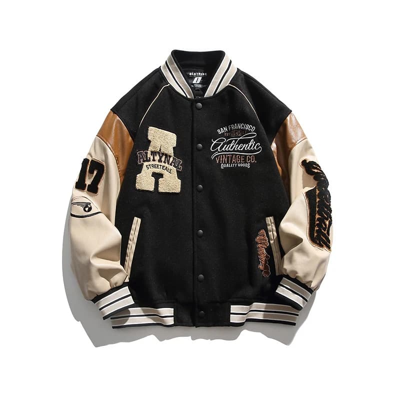 Veste baseball homme 2024 broderie anti-vent coupe casual automne outdoor vêtements masculins