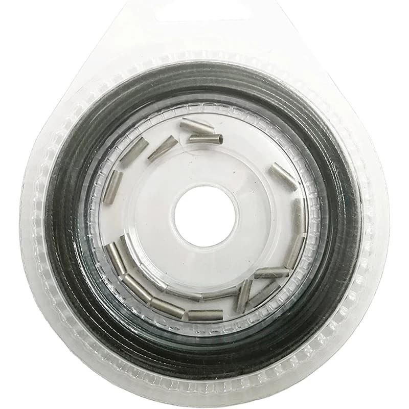 Fil leader pêche mer acier inoxydable 10 mètres 7 brins haute résistance 10LB à 200LB pour leurres