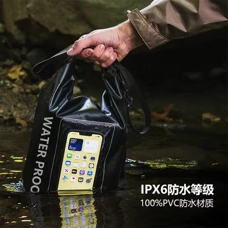 Nouveau sac étanche 2L diagonale PVC natation téléphone 2-en-1 extérieur mobile protection eau