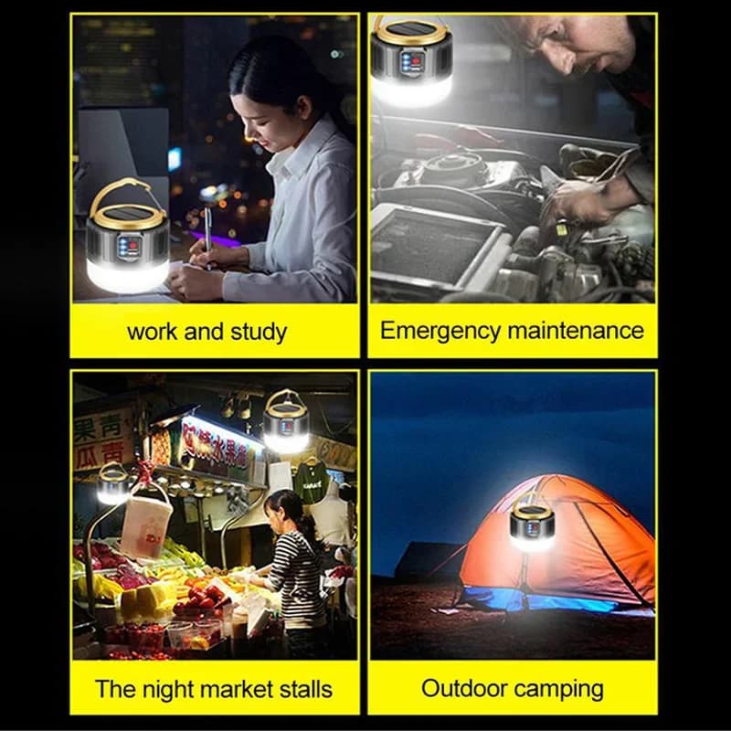 Lampe camping LED étanche rechargeable - Lanterne tente portable éclairage urgence marché