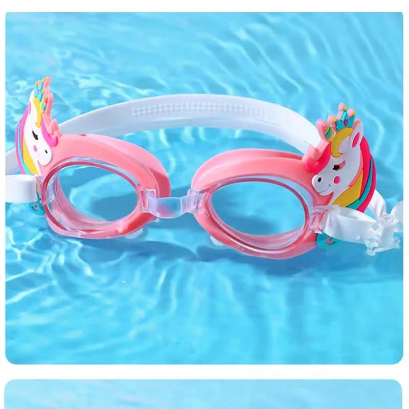 Lunettes de natation enfants licorne colorées anti-buée réglables étanches piscine