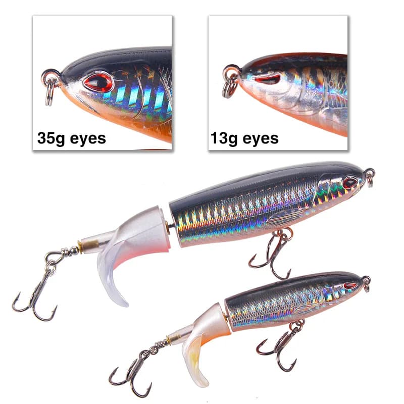 Leurre dur crank bait 13g-35g avec queue rotative - Appât artificiel oscillant pour pêche sportive
