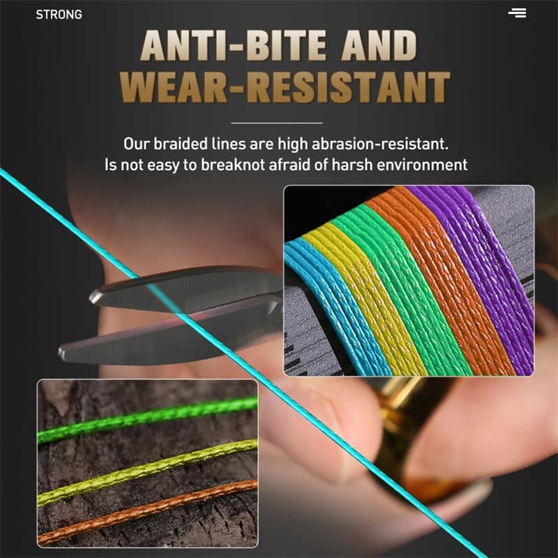 Ligne de pêche PE multifilament 8 brins ZUKIBO ULTRA LIGHT, très fluide et incolore, pour pêche