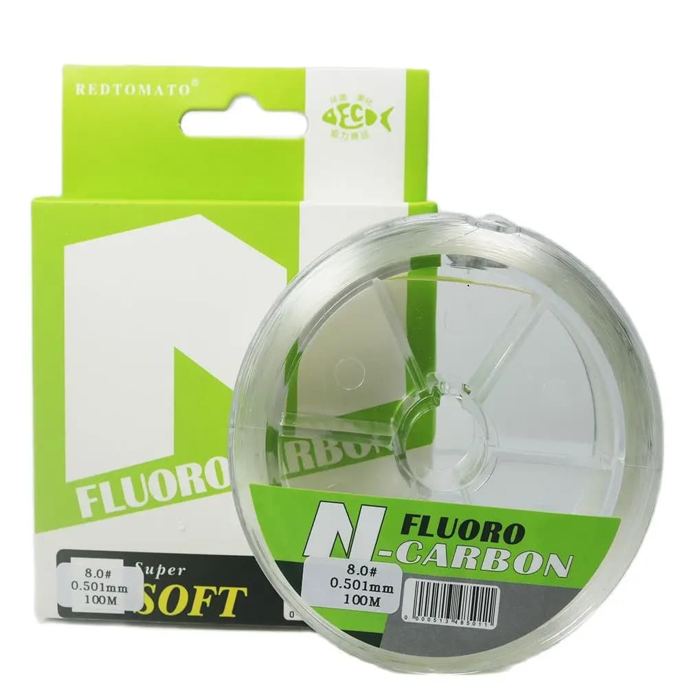Ligne fluorocarbone pure 100M 100% carbone pour pêche à la mouche et leader carpe