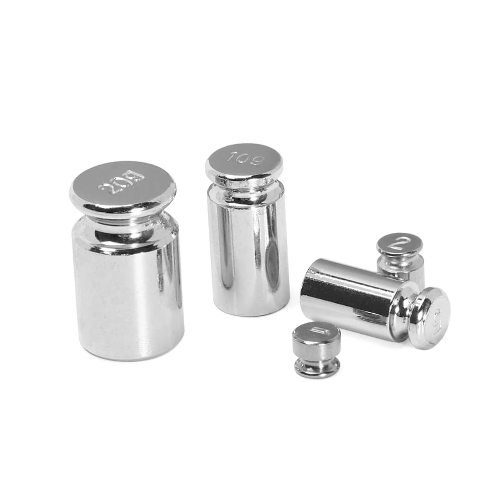 Jeu de poids calibration 1g-100g chromé pour balance pêche précision étalonnage outils professionnels