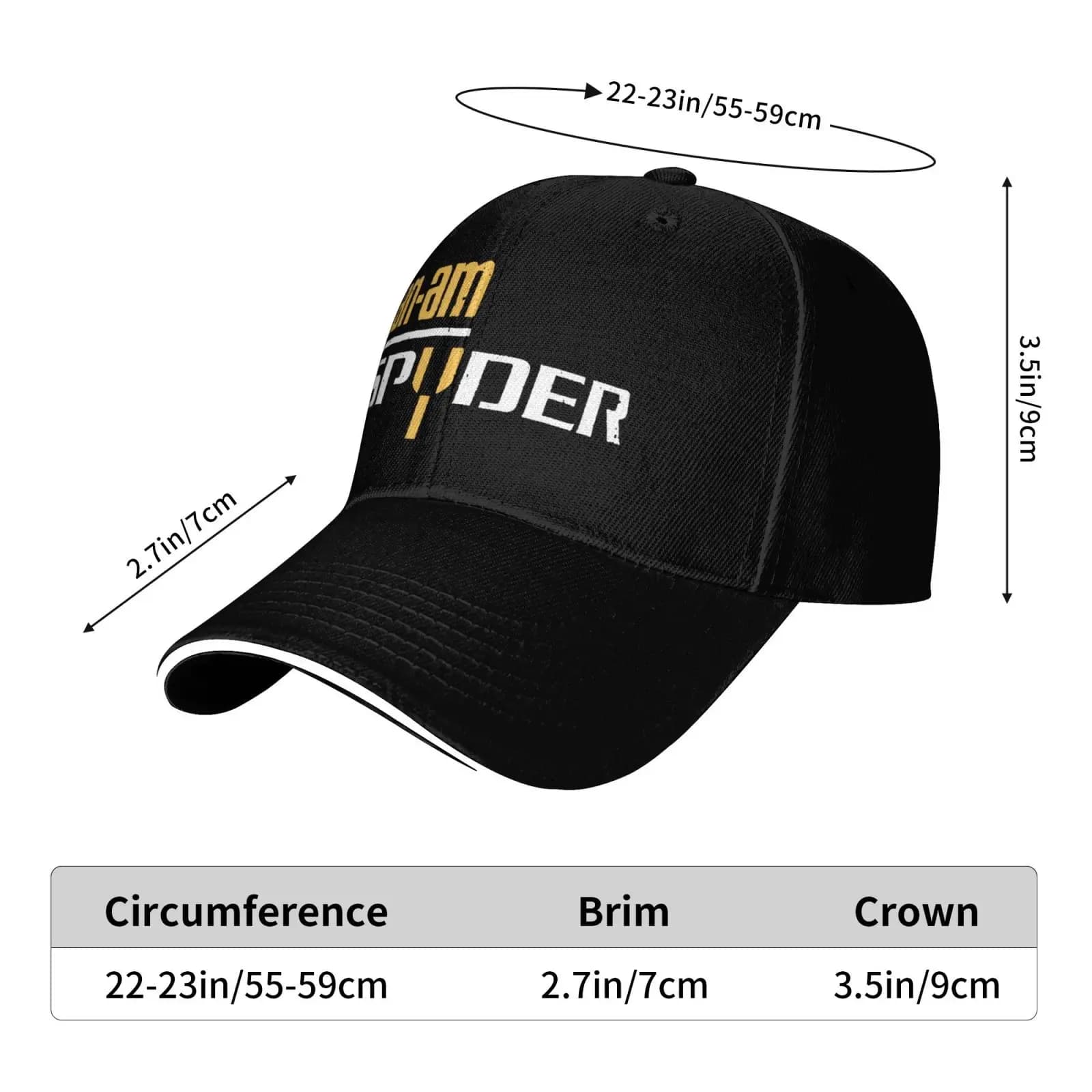 Casquette snapback Can Am Spyder humoristique pour chasse - Modèle rétro été ajustable