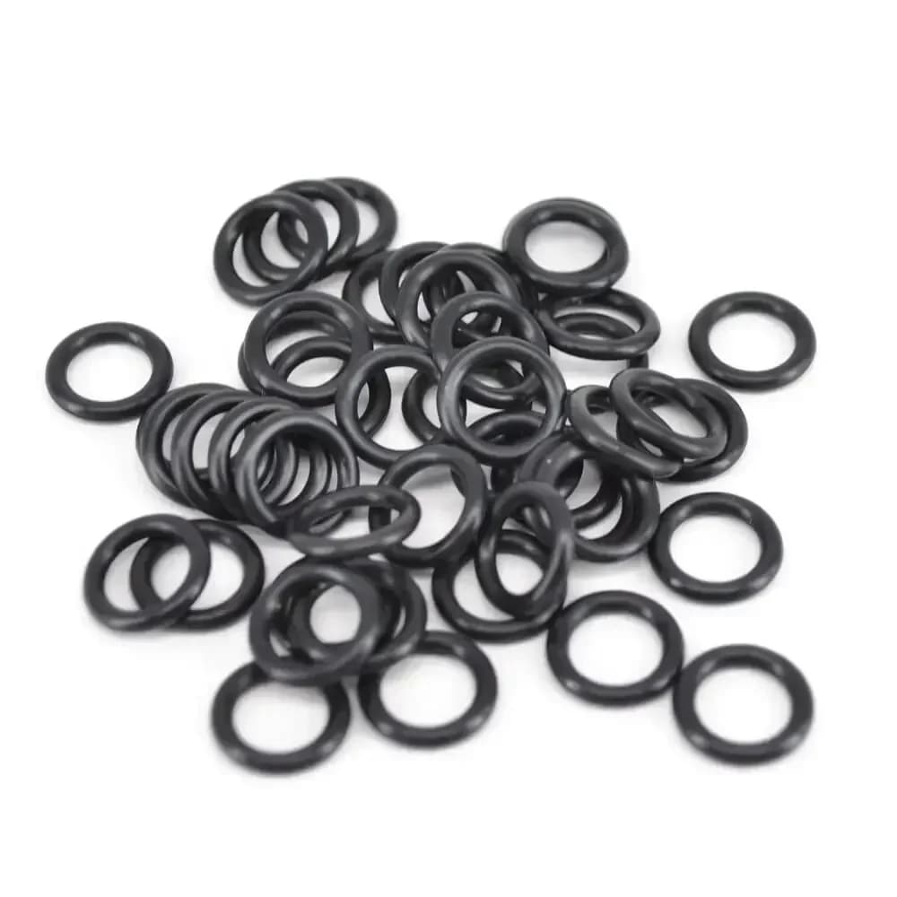 50 anneaux caoutchouc noir pour indicateurs de touche et supports cannes accessoires pêche
