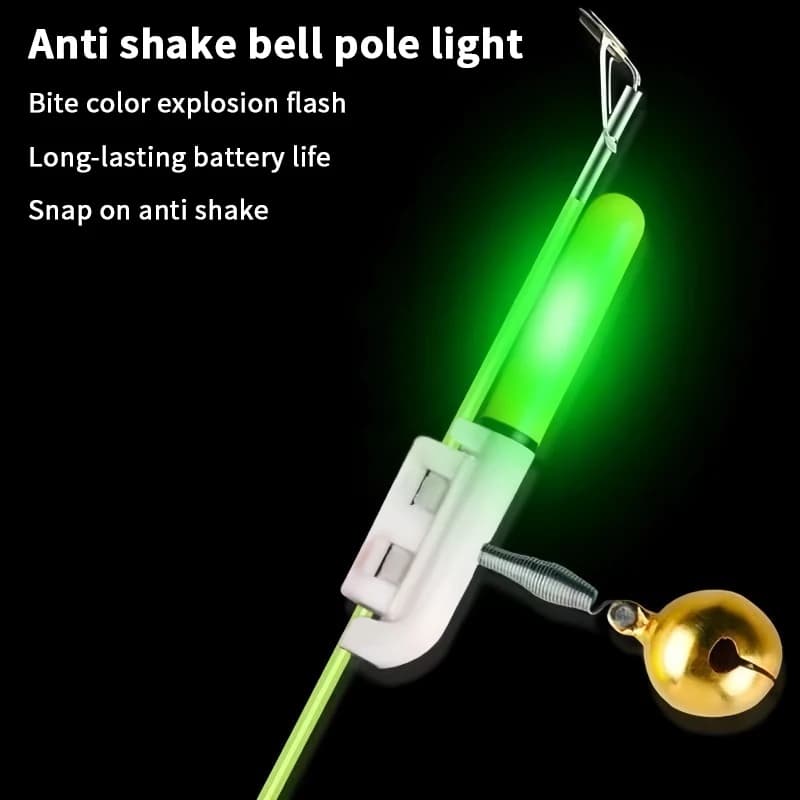 Canne lumineuse électronique avec alarme morsure et flotteur lumineux USB rechargeable - Détecteur touche