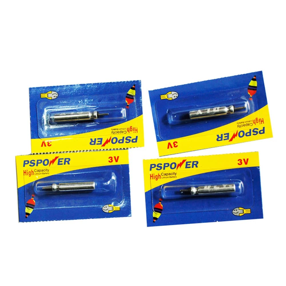 Flotteurs lumineux de pêche de nuit 100 pièces avec chargeur CR425 3V et piles lithium pour