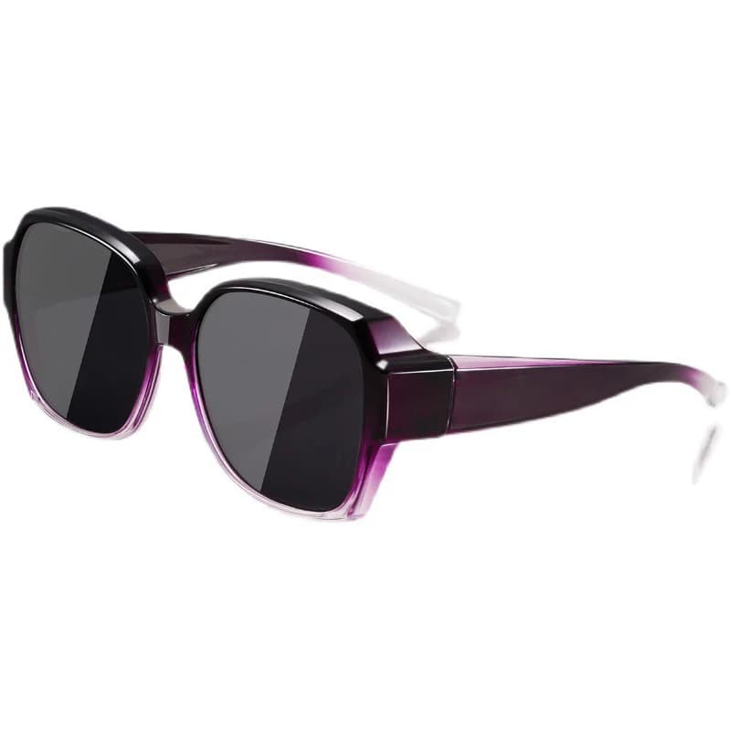 Lunettes de soleil polarisées rondes vintage pour pêche et conduite - Compatibles sur lunettes de vue