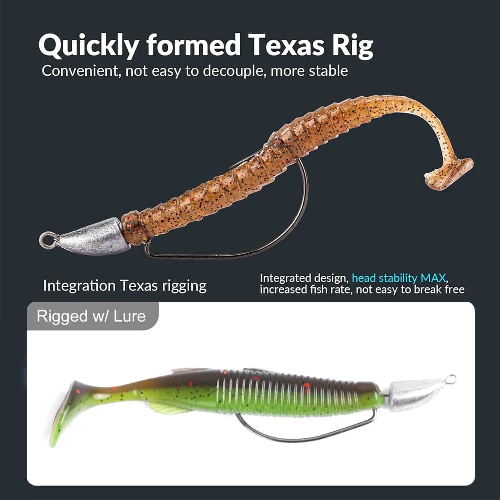 Tête plombée metal jig head 3g à 20g hameçon sharp pour soft lure texas rig pêche leurres souples