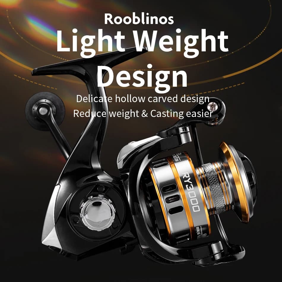 Moulinet de pêche ROOBLINOS RY spinning ultraléger métal eau douce et mer haute vitesse